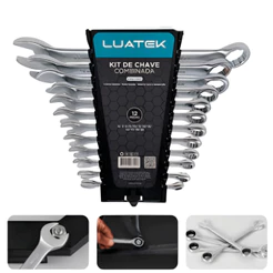 Kit De Chaves Combinadas 12 Peças 6-22mm para Uso Profissional e Doméstico