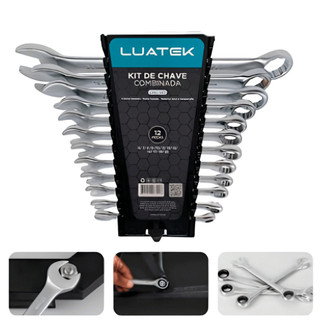 Kit De Chaves Combinadas 12 Peças 6-22mm para Uso Profissional e Doméstico
