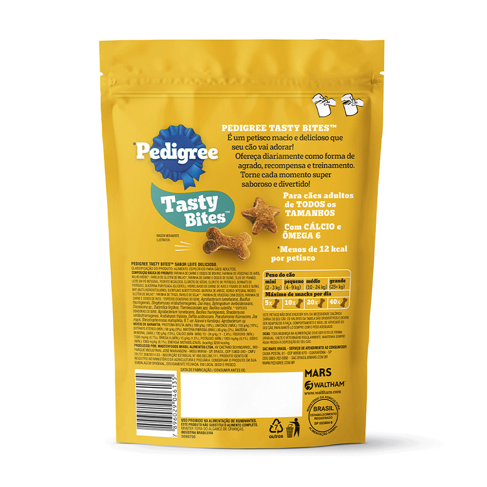 Snack Pedigree Tasty Bites Macios Leite Cães Adultos 80g · foto 2