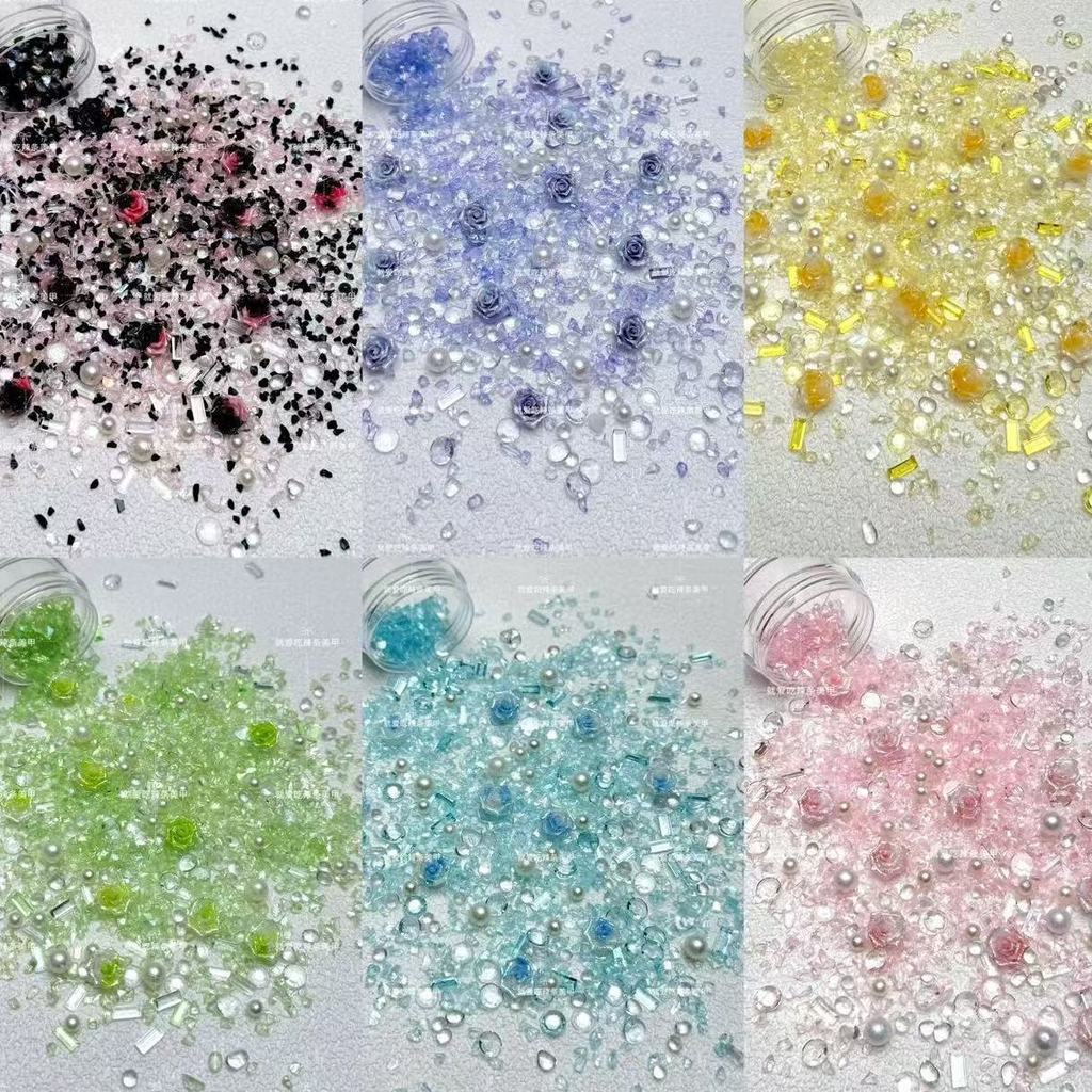 Super fada tijolo titular do cartão fluindo Material de cânhamo Irregular cristal claro cascalho tempestade acessórios f