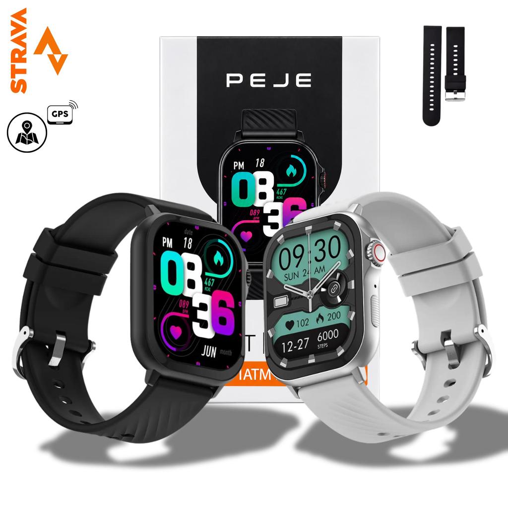 / Smartwatch Peje G08 Amoled com GPS e sicroniza com Strava prova dagua 1ATM