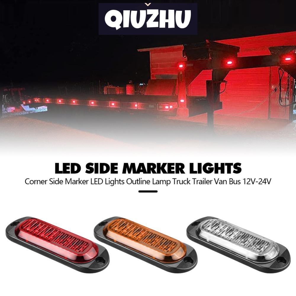 QIUZHU 4 LEDs Luzes Marcadoras Laterais 12-24V Lâmpada De Contorno À Prova D'água Reboque De Carro Caminhão Van Ônibus I
