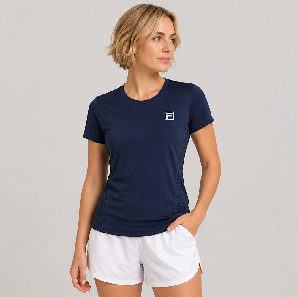 Camiseta Fila Core Run Feminina Marinho