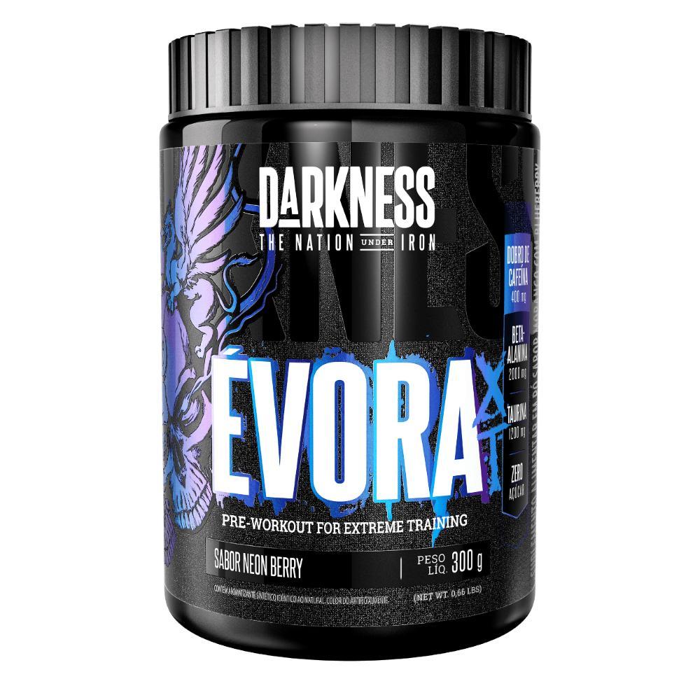 Pré-treino Darkness Évora XT Neon Berry 300g com Cafeína - Energia, Foco e Resistência para Treinos