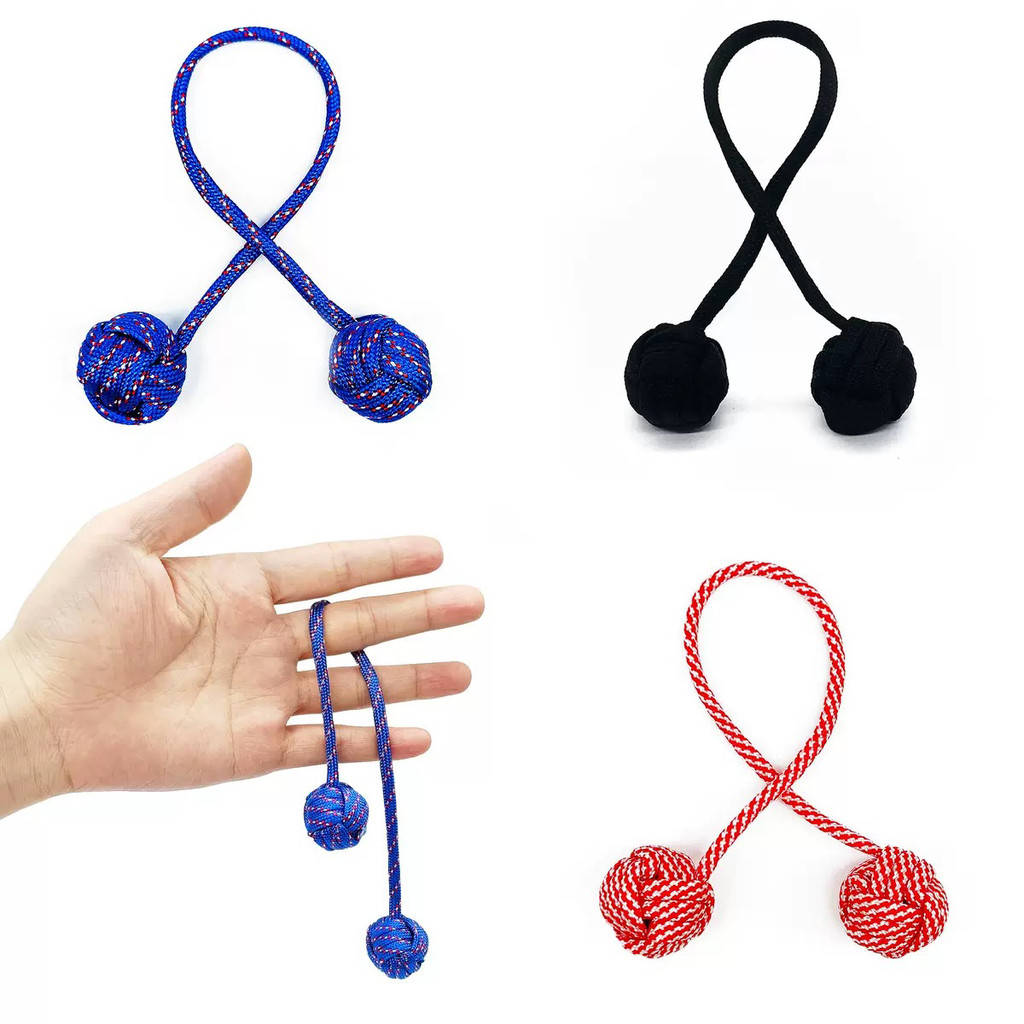 Duas contas uma corda contas habilidade guarda-chuva corda trançada contas begleri dedo yo-yo corda brinquedo de descomp