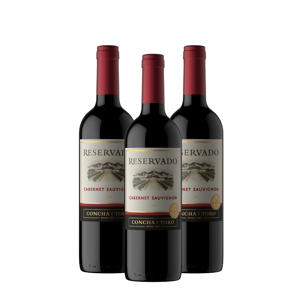 Vinho Chileno Reservado Cabernet Sauvignon 750ml - 3 Unidades