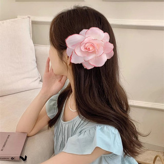Presilha de cabelo com flores de tule, estilo férias coreano, textura sofisticada RMMM