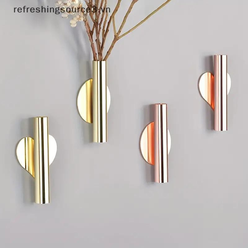 RC Fixado Na Parede Tubo De Flor Metal Vaso Decoração Suporte Rosa Ouro Para Exibir