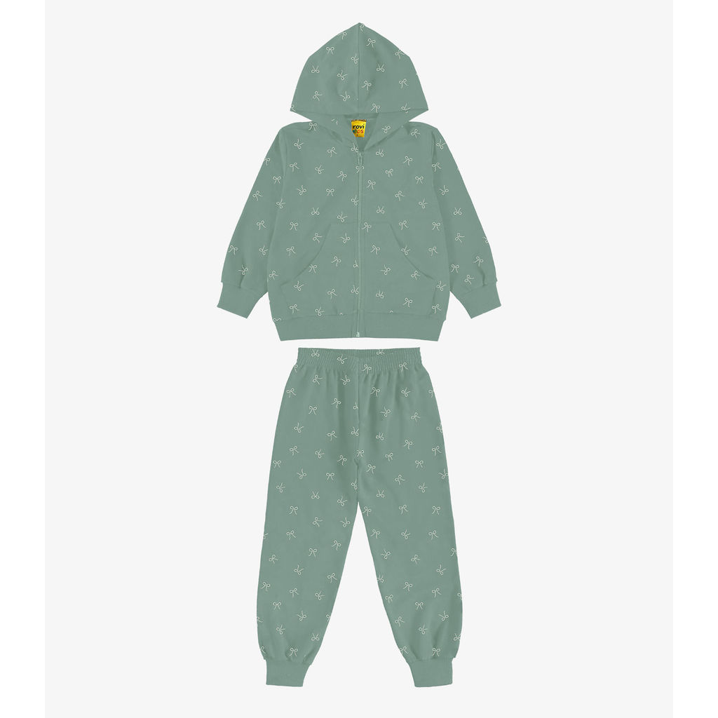 Conjunto Jaqueta Capuz Calça Molecotton Rovi Kids Verde