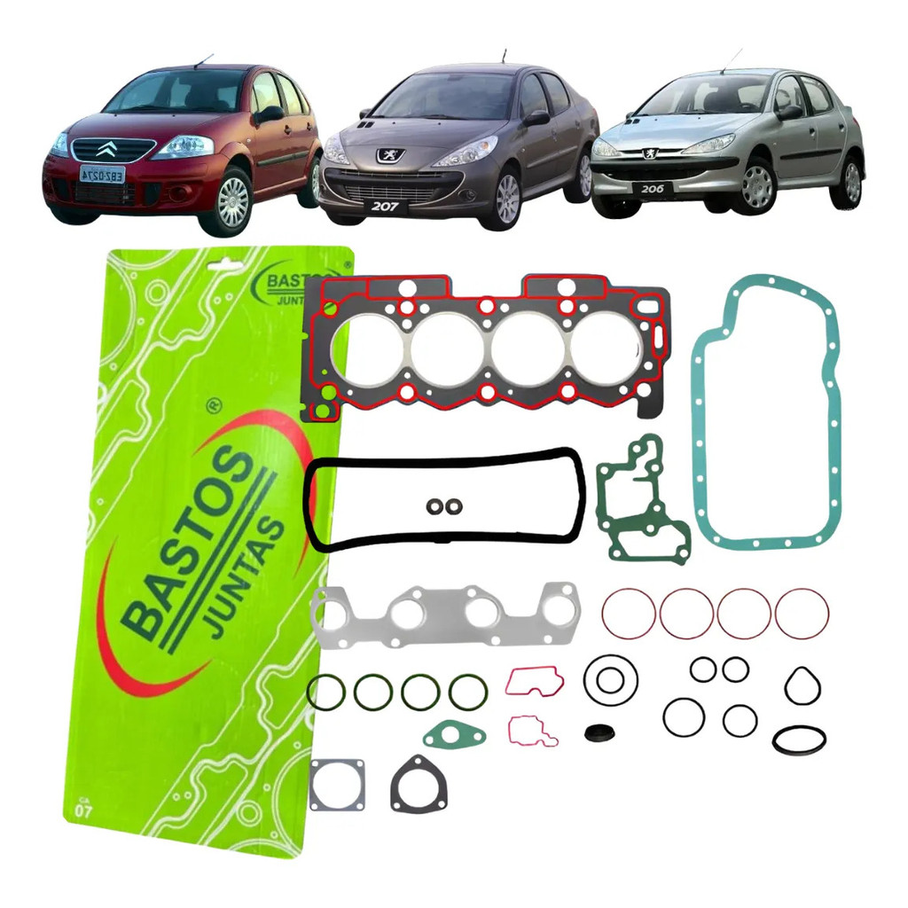 Imagem Jogo Junta Motor 206 207 Hoggar C3 1.4 8v Tu3jp