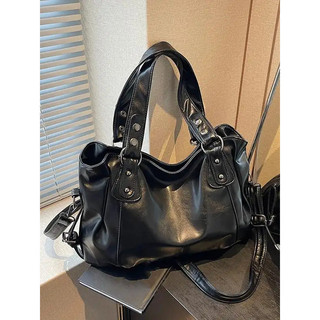 Bolsa de ombro elegante e de cor sólida para mulheres, bolsa transversal moderna e de grande capacidade, ideal para o tr