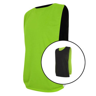 Kit com 4 Coletes Esportivos Dupla Face Verde Claro e Preto