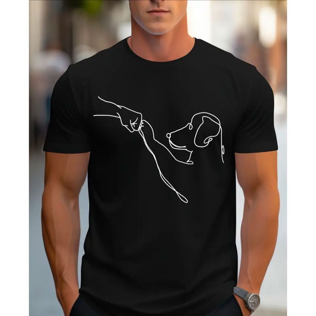 Camiseta Estampada- Cachorro Amigo - Unissex Estilo Streetwear Casual Confortável - 100% Algodão Envio Rápido
