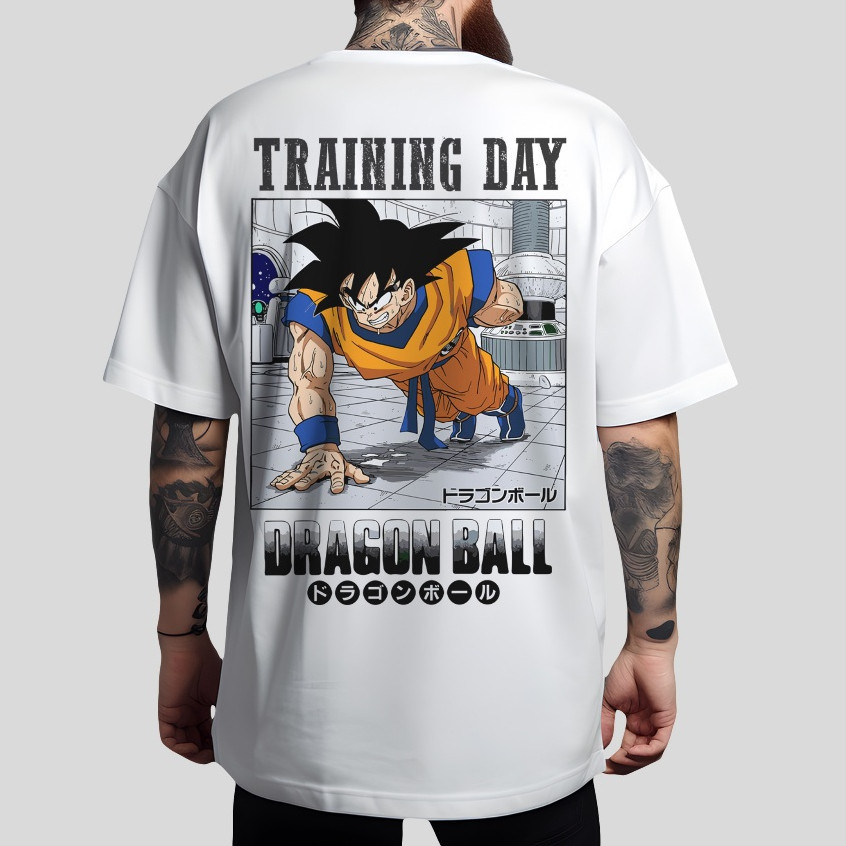 [Camiseta Premium em Algodão Puro]GXG Camiseta  Oversized Em Algodão Estampa Dragon Ball Para Treinar/Academia