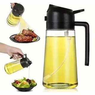 Azeiteiro Spray 2 em 1 400ml Top Util com Bico Despejador Pulverizador para Óleo Azeite Air Fryer Salada Churrasco