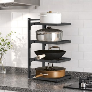 Rack de pia de cozinha doméstico Multi-camada multifuncional pote rack de armazenamento fogão armário de cozinha rack