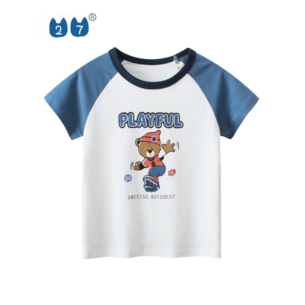 Médio pequeno crianças versão coreana verão manga curta camiseta meninos puro algodão moda topo na moda 2025 novo estilo