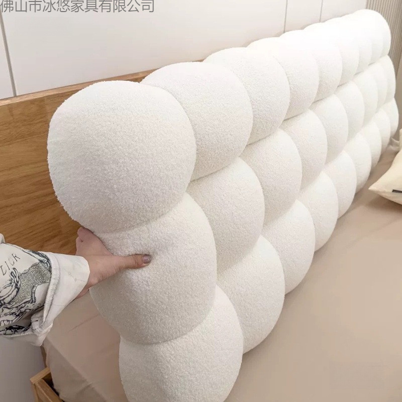 Almofada de cabeceira creme Tatami cama travesseiro Universal cabeceira almofada macia engrossado capa de cabeceira prot