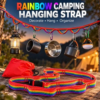 Cordão de acampamento ao ar livre corda decorativa atmosfera colorida cordão de luz dupla camada náilon Webbing treze lâ