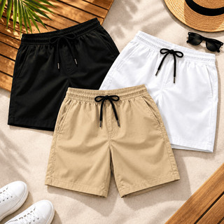 Kit 3 Short Praia Liso Masculino Bermuda Tactel Premium – Lançamento | Moda Verão