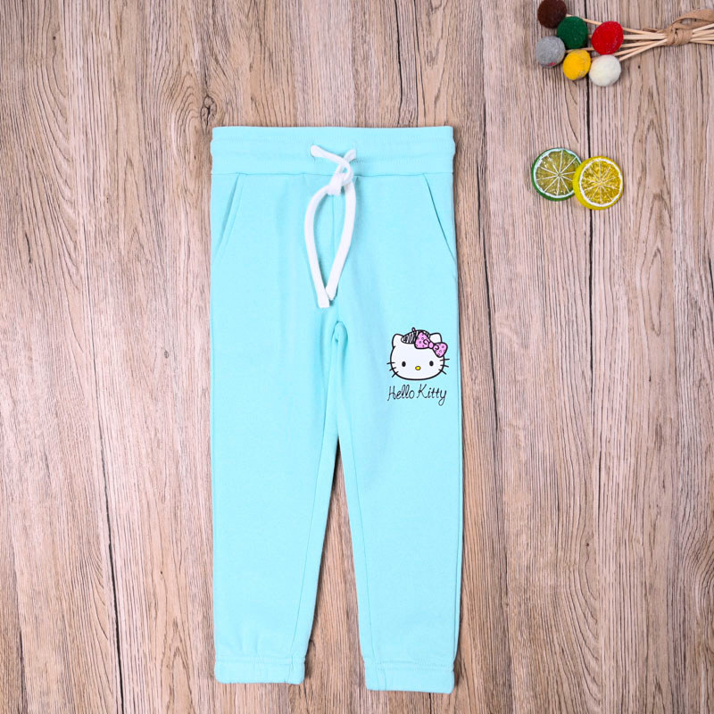 Comércio exterior europeu americano bebê menina primavera outono Sweatpants calças compridas meninas lã fina calças casu