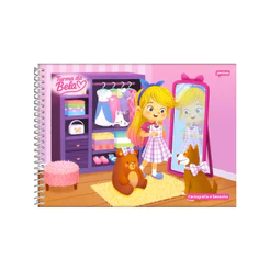 Caderno De Desenho Universitário Turma Da Bela 80 Folhas - Jandaia CAPA:Vestido