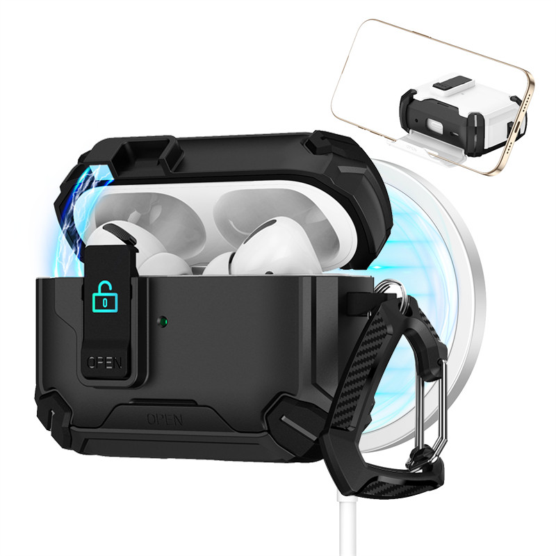 Capa Stand Airpod Para Airpods Pro3 2025 4 Anc Pro 3 2 1 Pro2 Case geração Capinha Tampa elástica magnética Com chaveiro