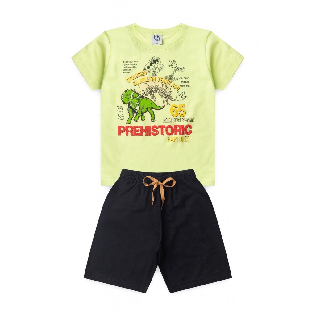 Conjunto Infantil Masculino Pré-Histórico em Oferta na Shopee