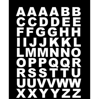 Cartela adesiva de  letras 4cm cada em Oferta na Shopee