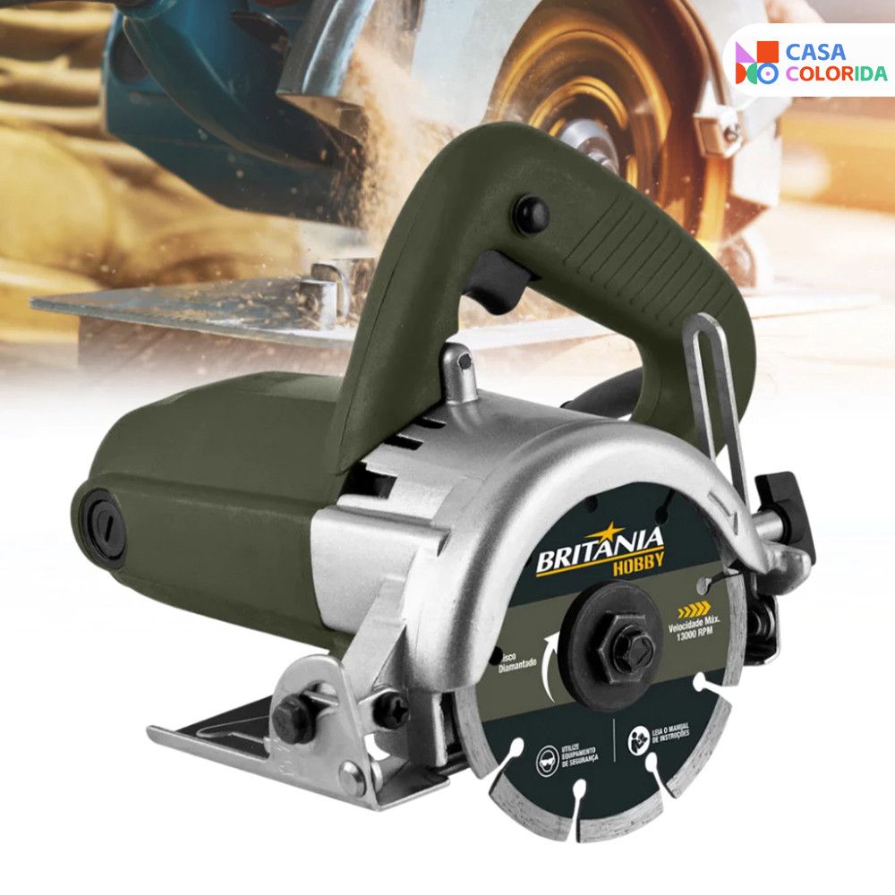 Serra de Precisão para Mármore 1300W - 13000 RPM para Cortes Limpos e Rápidos 