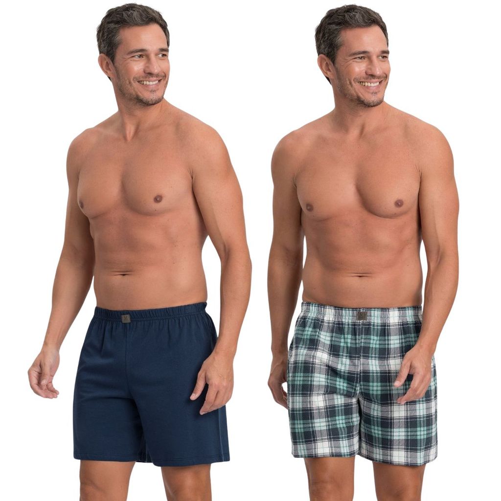 Kit 2 Bermudas Samba Cançao 100% Algodão Verão Básica Mensageiro dos Sonhos