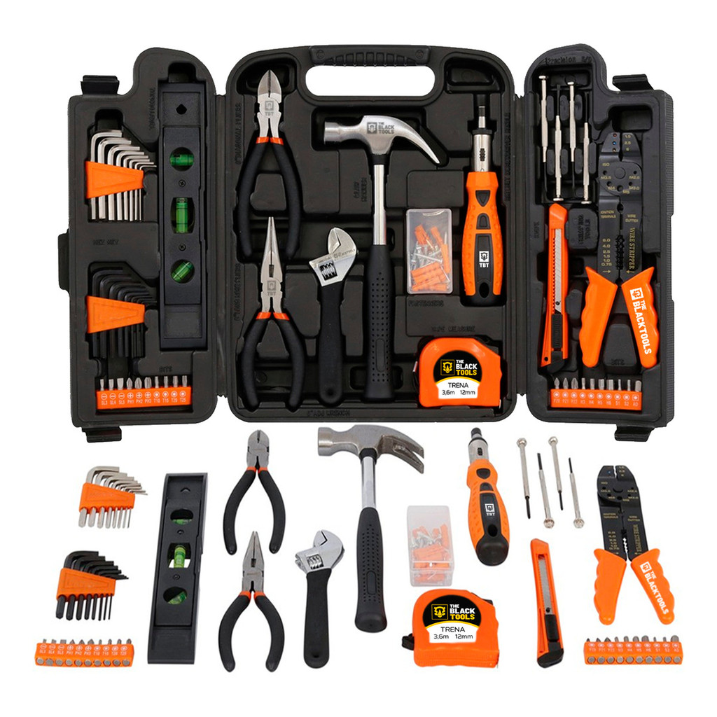 Kit Jogo De Ferramentas Completa Com 129 Peças com Maleta The Black Tools em Oferta na Shopee
