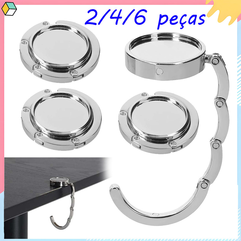 2/4/6 peças Gancho de bolsa dobrável – Gancho de mesa dobrável para bolsa de mão, Gancho de bolsa dobrável em Oferta na Shopee