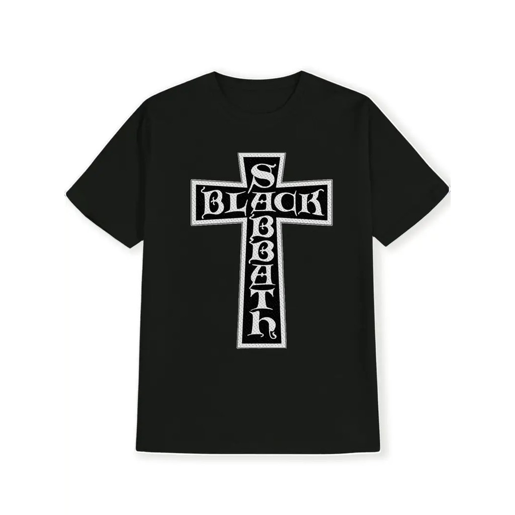 Camisetas Estampadas Black Cruz Super Estilosas Banda de Rock Camisas Básicas Unissex - Envio Rápido