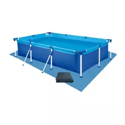 Piscina Retangular 2500 Litros Estruturada Premium Capa e Forro Mor
