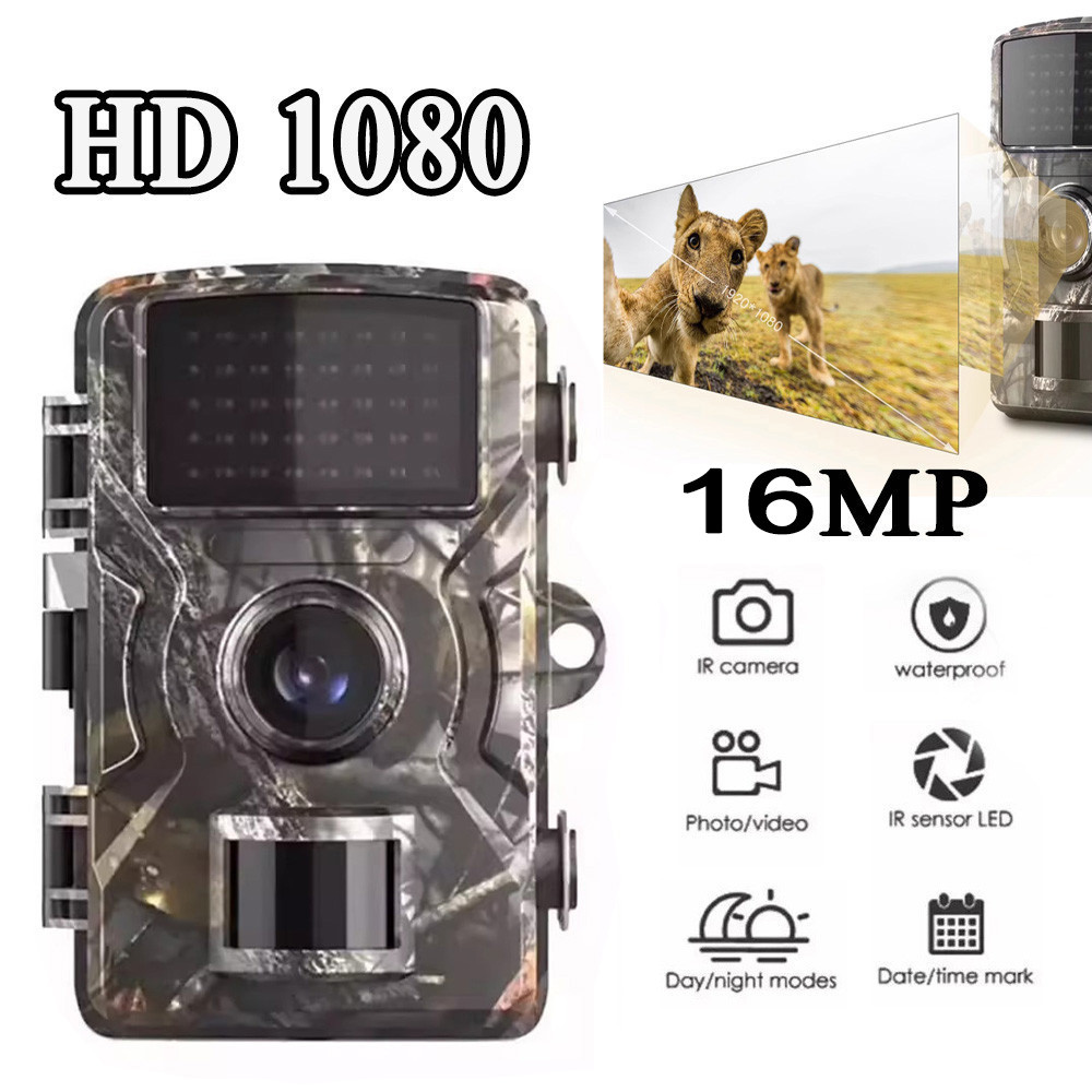 Câmera De Trilha De Caça Com Visão Noturna Infravermelha 1080P De 16 MP Pode Gravar Vídeos E Tirar Fotos