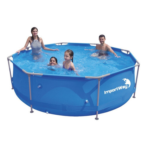Piscina Estruturada 5200 L Importway com Válvula de Drenagem Ideal para Jardim e Verão