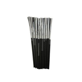Canudo De Papel Preto Com Franja - Prata - 20cm - 10 unidades - Artlille  - Rizzo em Oferta na Shopee
