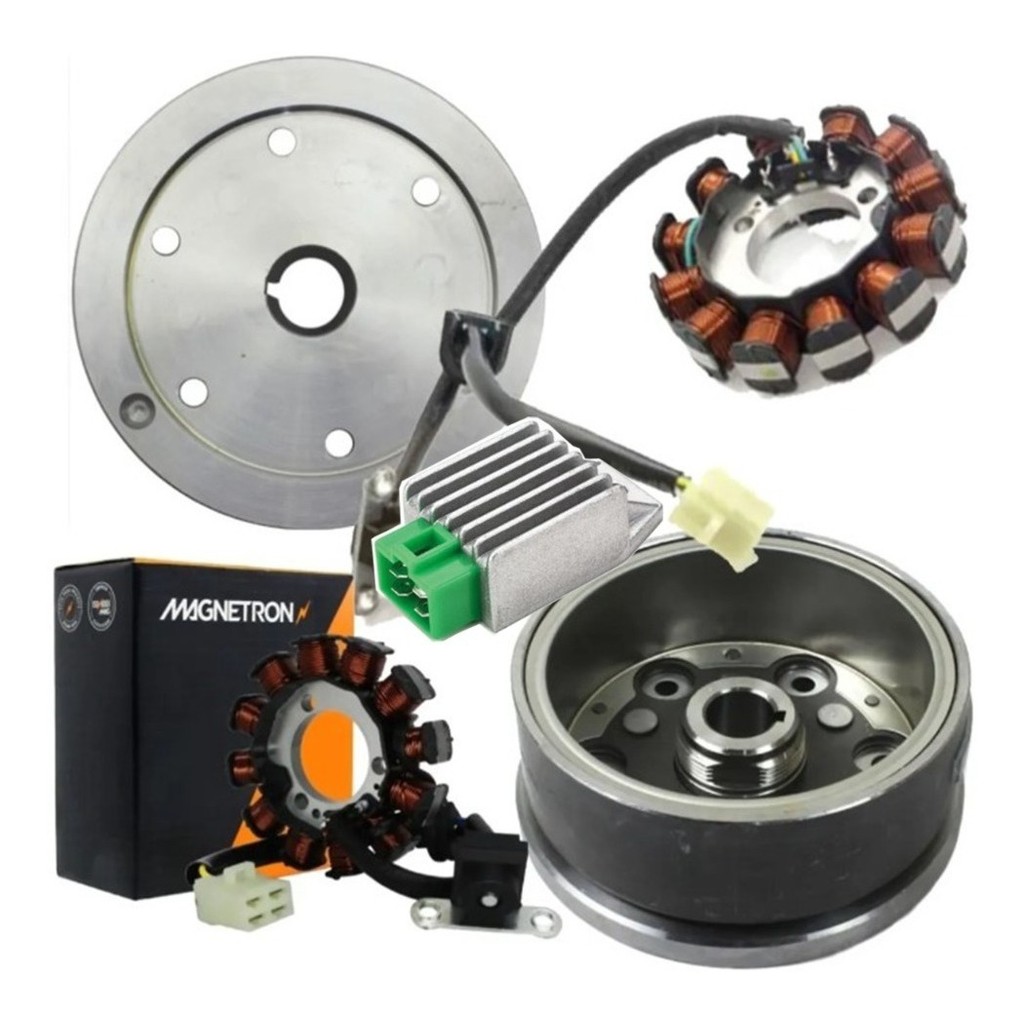 KIT VOLANTE / ESTATOR / RETIFICADOR HONDA CG FAN 125 2009 2010 2011 2012 2013 2014 2015 Cod.9035