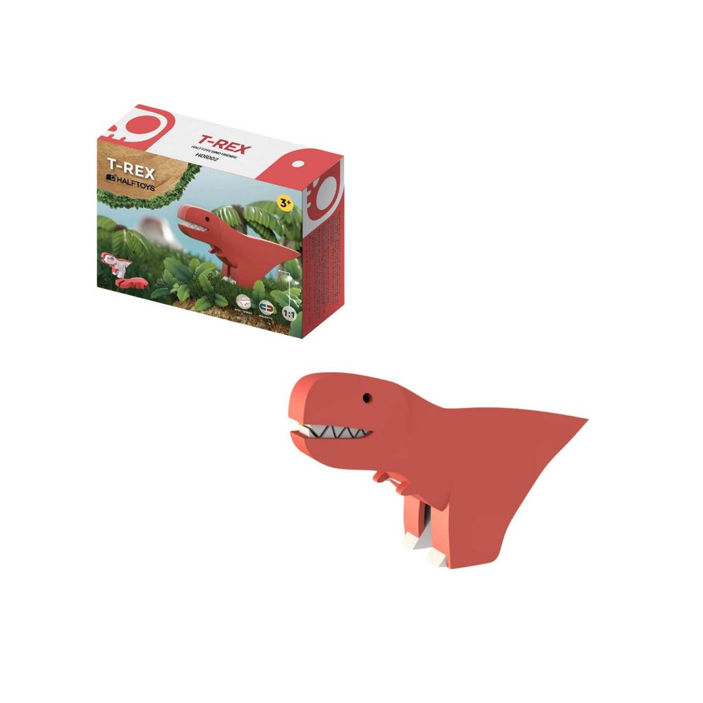 Brinquedo Magnético de Montar Half Toys Dino T-Rex