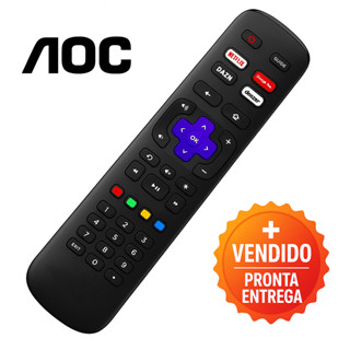 Controle Remoto de Substituição Compatível Smart Tv Led AOC Roku Leve Resistente e Prático em Oferta na Shopee