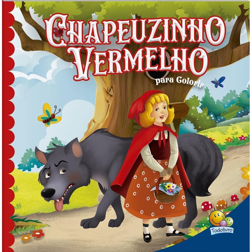 Livro de Colorir | Contos Clássicos para Colorir | Chapeuzinho Vermelho