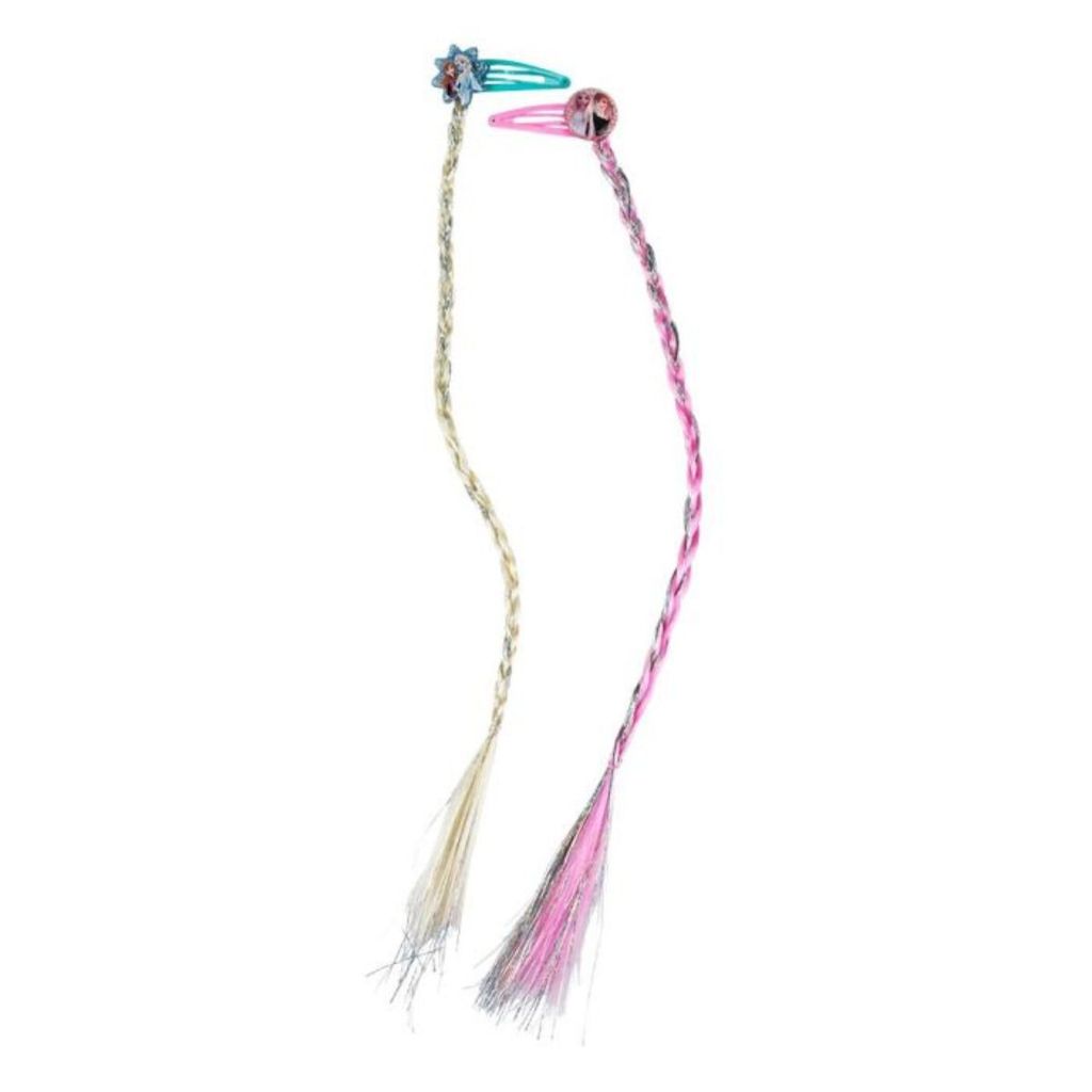 Jogo 2 Presilhas Cabelo Artificial Frozen Fantasia - Disney