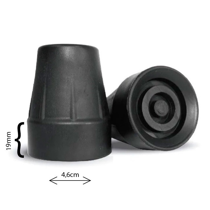 Kit 2 Ponteiras de Borracha Para Muleta Canadense Bengalas ou Auxiliar 19mm em Oferta na Shopee