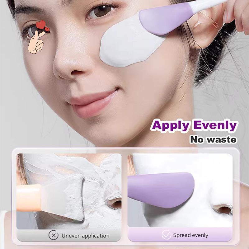 [PEBR] Pincel Para Máscara Facial Aplicador De Silicone De Duas Cabeças Raspador Flexível De Lama Uso Em Spa De Beleza [
