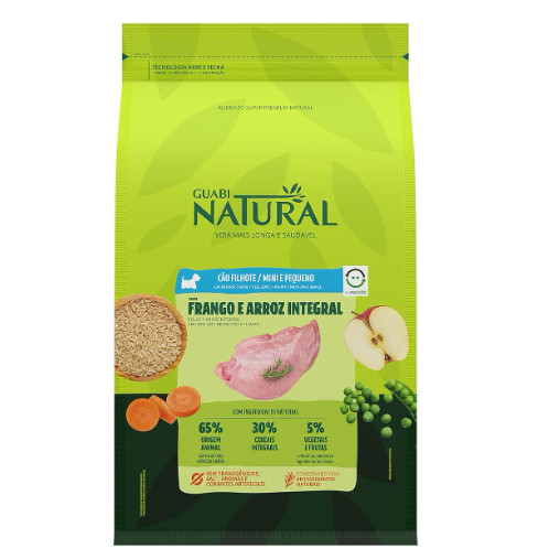 Ração Guabi Natural Cães Adultos Pequenos Frango e Arroz Integral 2,5kg