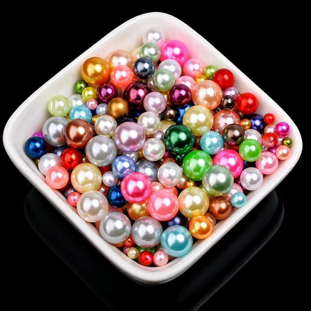 Pérola ABS Macaron 6mm Furada P/ Pulseira Colar 100-1000 Pçs