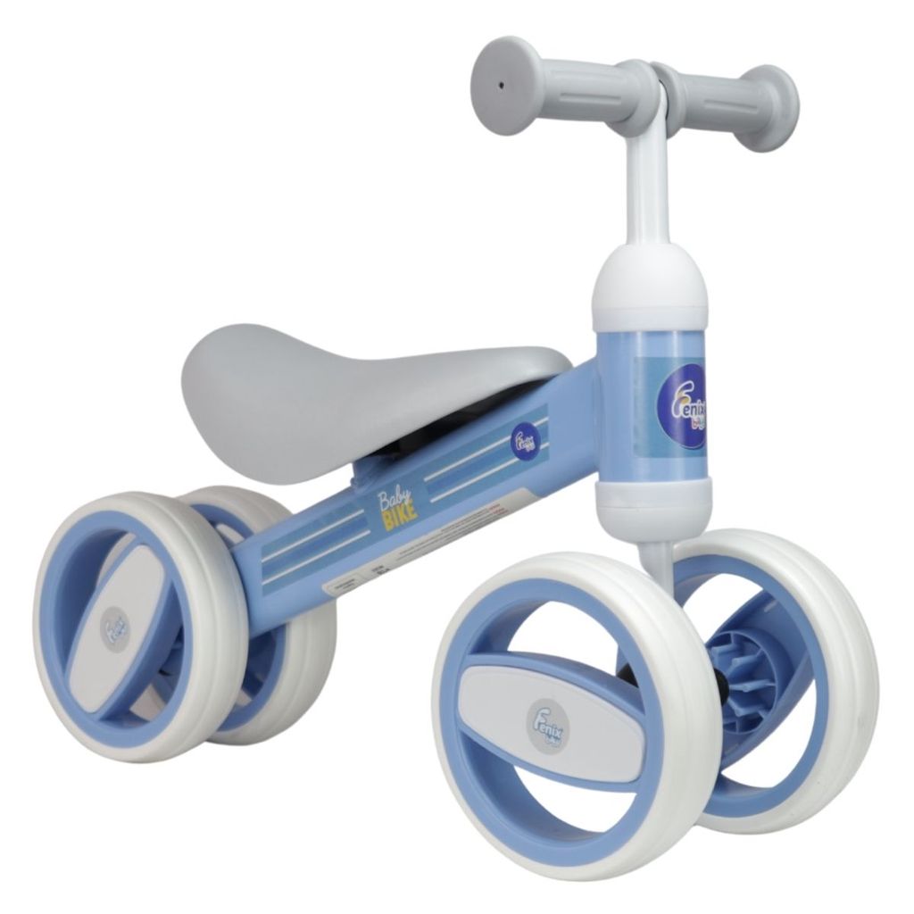 Bicicleta Infantil De Equilíbrio 4 Rodas Azul Baby Bike - Fênix