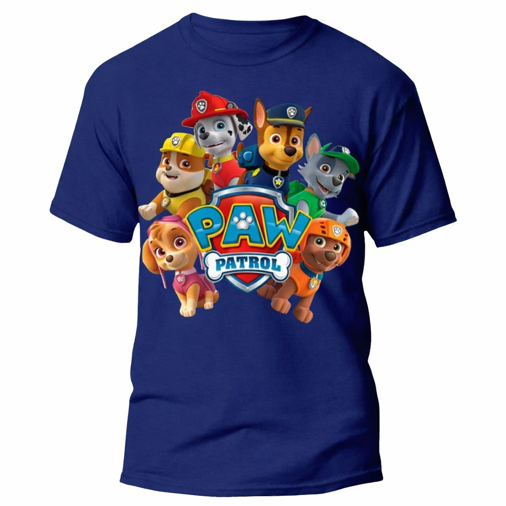 Camiseta Infantil Patrulha Canina do 2 ao 14 Infantil Camisa 100% Algodão