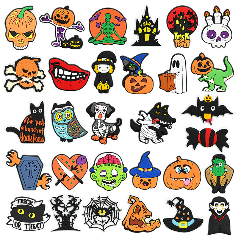 BLJE Julho Novos Encantos De Sapato Acessórios Sandálias De Halloween Pingente Botão Pinos Vestir-Se Presentes Fivela De
